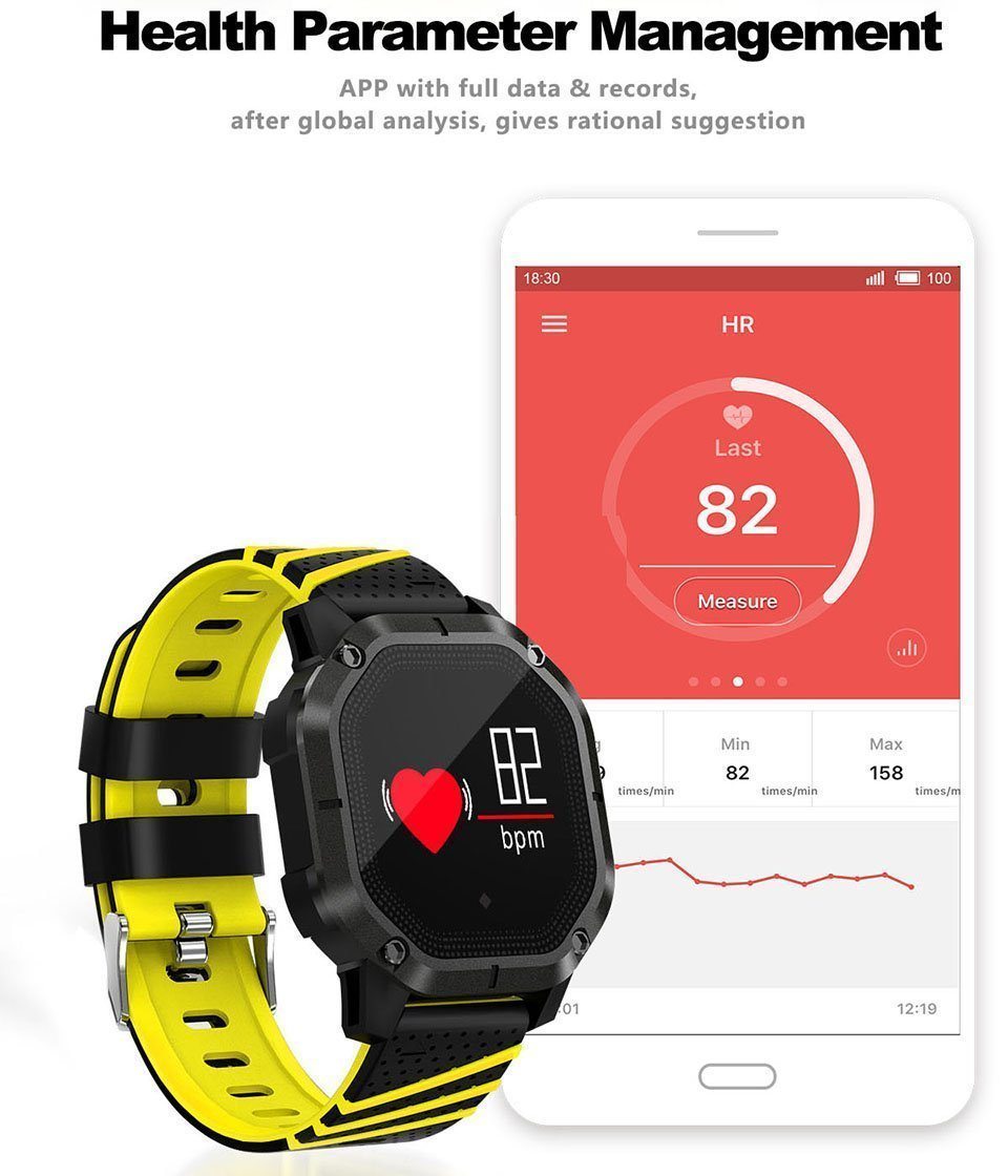 New Smart Wristband Fitness Bracelet Smart Sports Band with Swimming IP68 Waterproof Heart Rate Tracker for Android iOS Windows - RAPBLUE