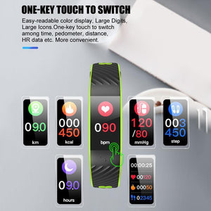 New Smart Band 3D Dynamic UI Fitness Tracker Bracelet Heart Rate Monitor Blood Pressure Wristband IP68 Waterproof for IOS Android Windows - RAPBLUE