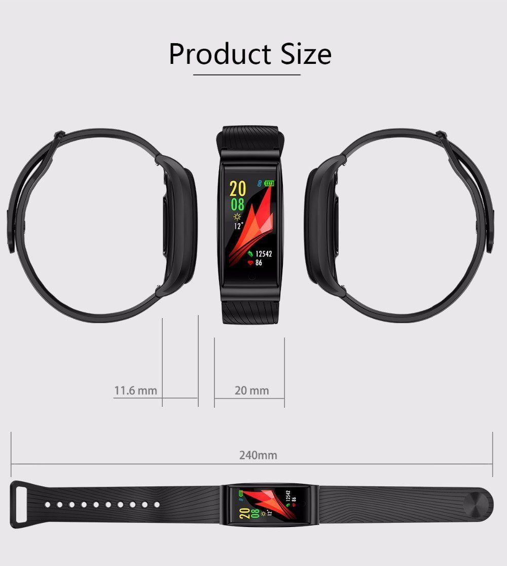 Sports Swim Smart Watch Blood Pressure Heart Rate Monitor GPS for IOS Android Windows - RAPBLUE