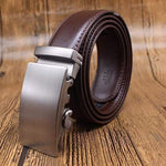 Mens Adjustable Buckle Mechanism Leather Belt - RAPBLUE