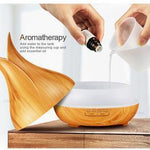 Essential Oil Diffuser - Wood Grained 400ml - RAPBLUE