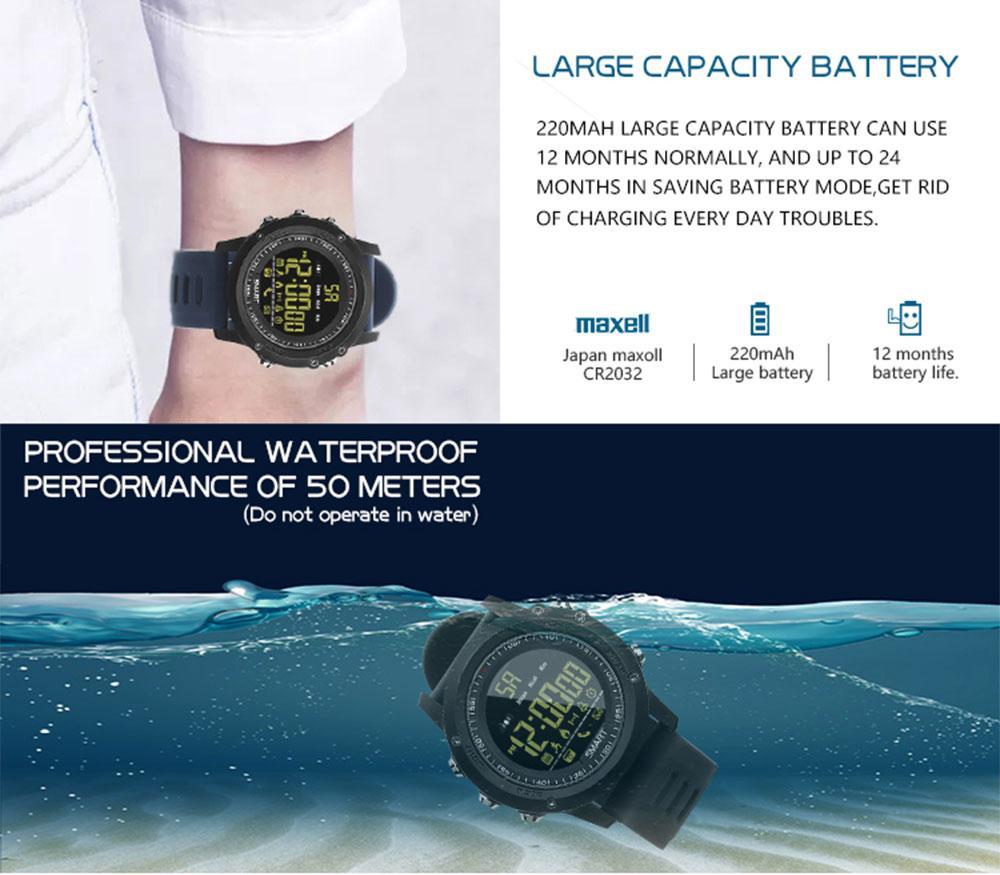 New Smart Watch Smartwatch Waterproof Swimming Stopwatch Fitness Tracker Sports Pedometer Smart Wristwatch for IOS Android - RAPBLUE