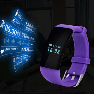 Ultra Light Fashion Smart Watch Fitness Activity Tracker with Pedometer Heart Rate Monitor for IOS Android - RAPBLUE