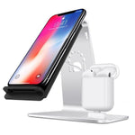 2-In-1 Airpods Stand Wireless Charging Desktop Tablet Dock For iPhones