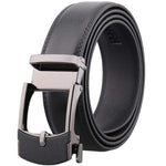 Mens Adjustable Buckle Mechanism Leather Belt - RAPBLUE