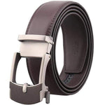 Mens Adjustable Buckle Mechanism Leather Belt - RAPBLUE