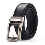 Mens Adjustable Buckle Mechanism Leather Belt - RAPBLUE