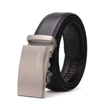 Mens Adjustable Buckle Mechanism Leather Belt - RAPBLUE