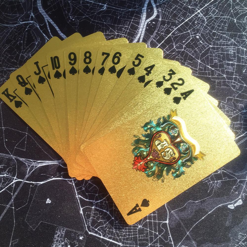 24K GOLD-PLATED PLAYING CARDS WITH CASE - RAPBLUE