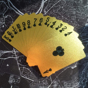 24K GOLD-PLATED PLAYING CARDS WITH CASE - RAPBLUE