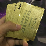 24K GOLD-PLATED PLAYING CARDS WITH CASE - RAPBLUE