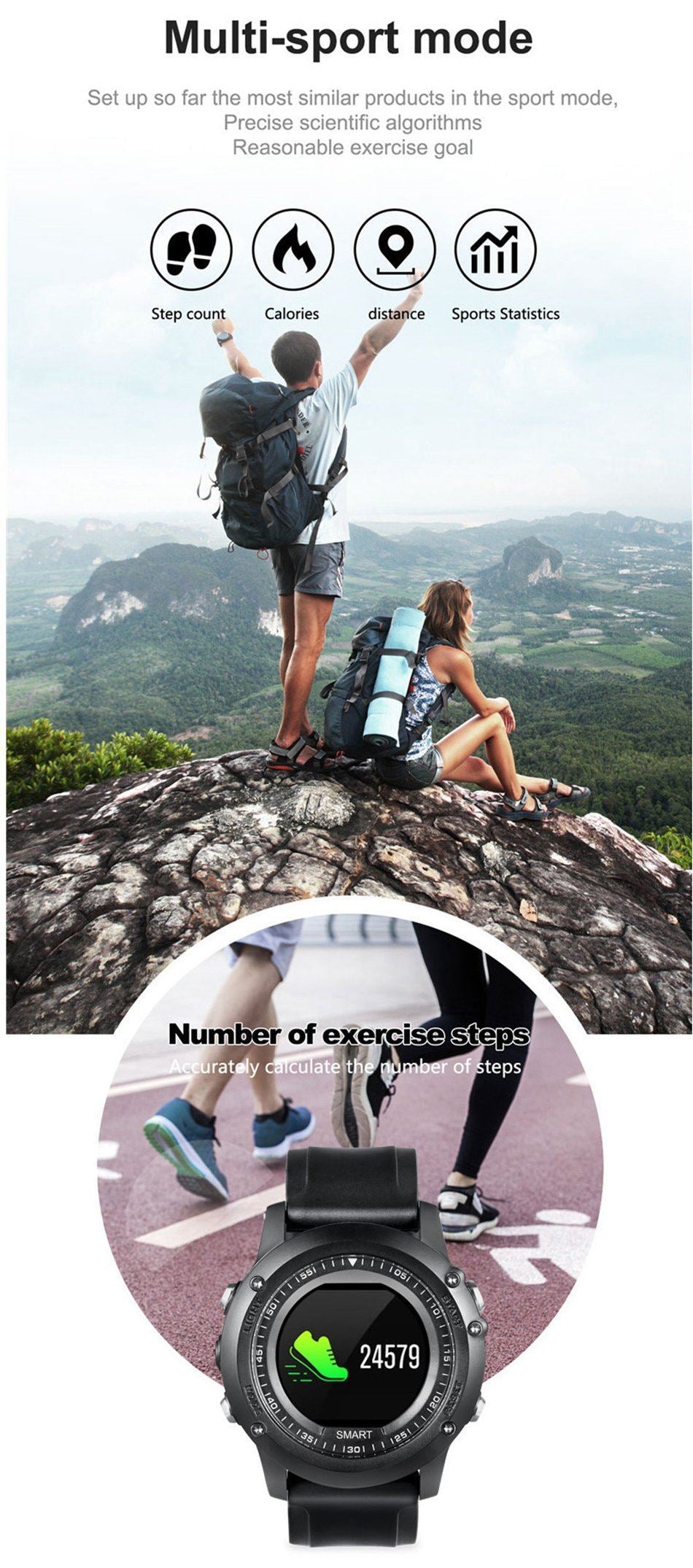 New Smartwatch Android Watch OLED Blood Oxygen Pressure Heart Rate IP68 Waterproof Long Standby Sports Smart Watch - RAPBLUE