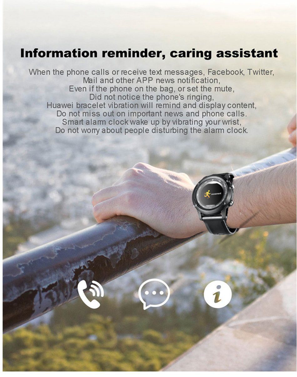 New Smartwatch Android Watch OLED Blood Oxygen Pressure Heart Rate IP68 Waterproof Long Standby Sports Smart Watch - RAPBLUE