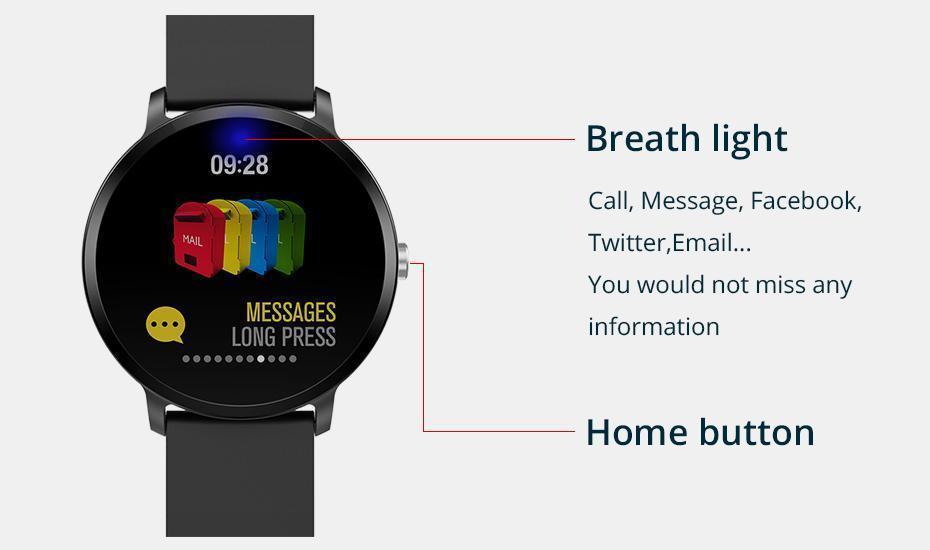 New Smart Watch IP67 Waterproof Activity Fitness Tracker Heart Rate Monitor Smartwatch for iPhone Android - RAPBLUE