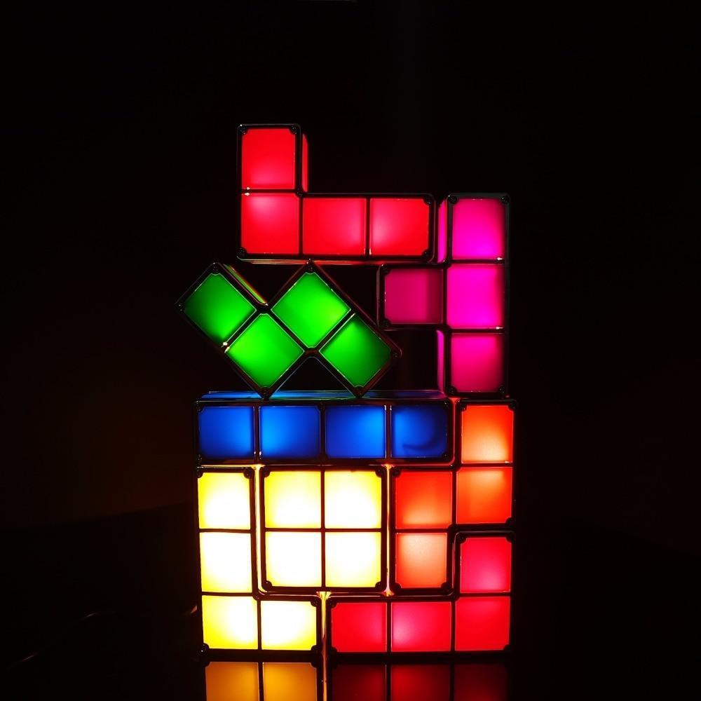 DIY Stackable Tetris Puzzle Desk Lamp - RAPBLUE