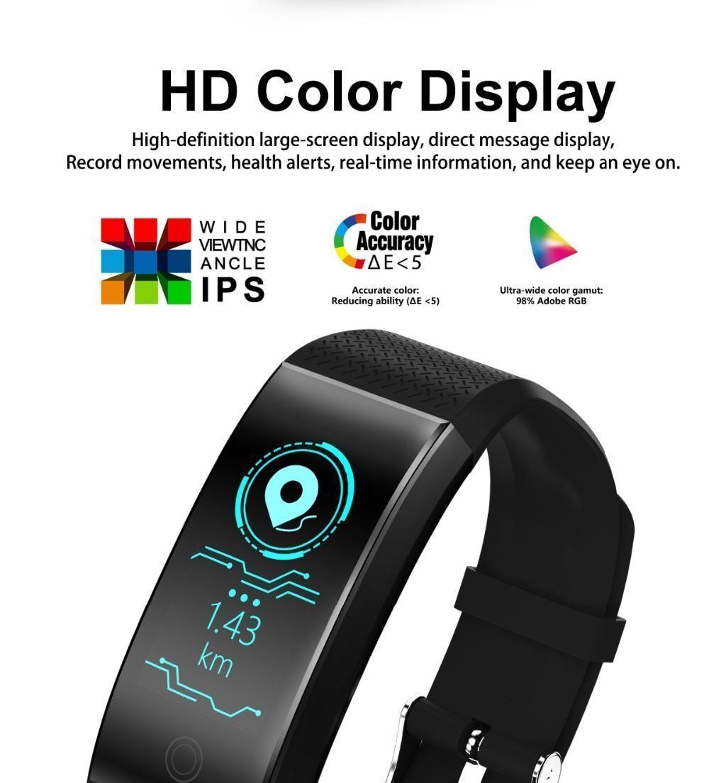 Waterproof Smartwatch Fitness Bracelet Wristband Watch Heart Rate Monitor Smart Band For iPhone Android - RAPBLUE
