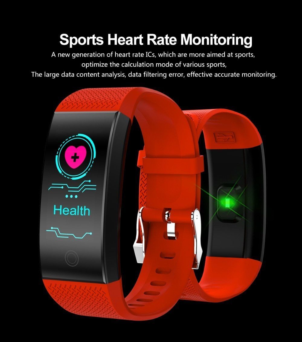 Waterproof Smartwatch Fitness Bracelet Wristband Watch Heart Rate Monitor Smart Band For iPhone Android - RAPBLUE