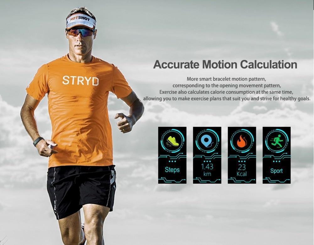 Waterproof Smartwatch Fitness Bracelet Wristband Watch Heart Rate Monitor Smart Band For iPhone Android - RAPBLUE