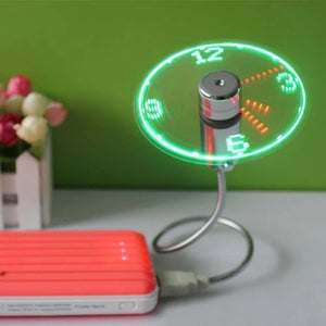 USB Mini Fan with LED Time - RAPBLUE