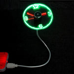 USB Mini Fan with LED Time - RAPBLUE