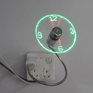 USB Mini Fan with LED Time - RAPBLUE