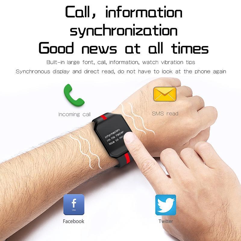 New Pedometer Blood Pressure Heart Rate Monitor Smart Watch IP67 Waterproof Sport Fitness Trakcer For iOS Android - RAPBLUE