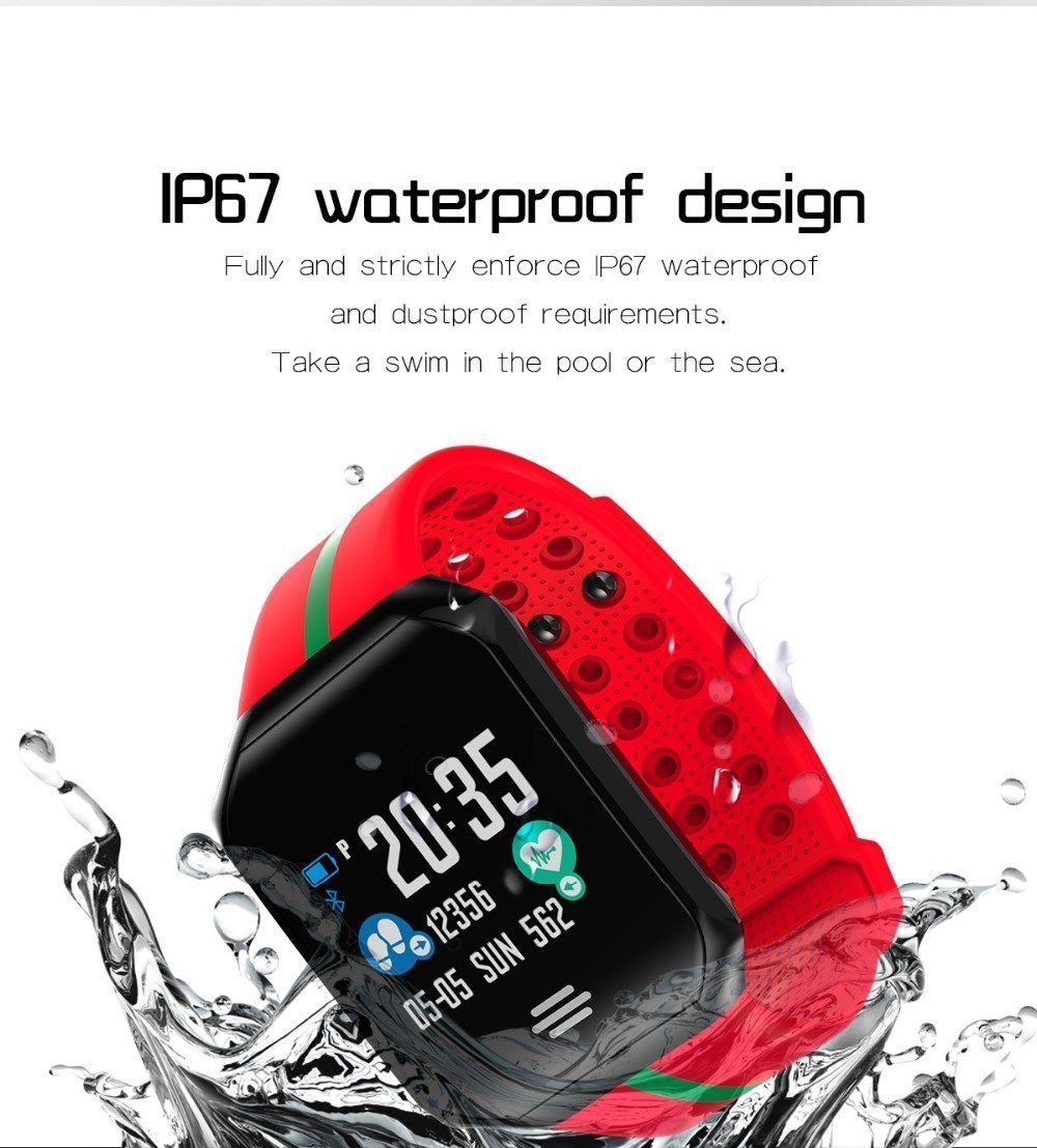New Pedometer Blood Pressure Heart Rate Monitor Smart Watch IP67 Waterproof Sport Fitness Trakcer For iOS Android - RAPBLUE