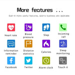 New Pedometer Blood Pressure Heart Rate Monitor Smart Watch IP67 Waterproof Sport Fitness Trakcer For iOS Android - RAPBLUE