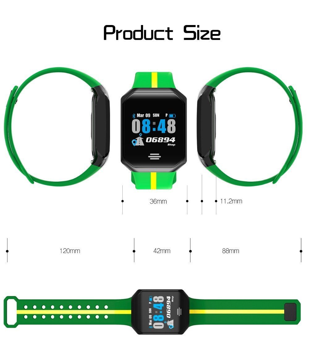 New Pedometer Blood Pressure Heart Rate Monitor Smart Watch IP67 Waterproof Sport Fitness Trakcer For iOS Android - RAPBLUE