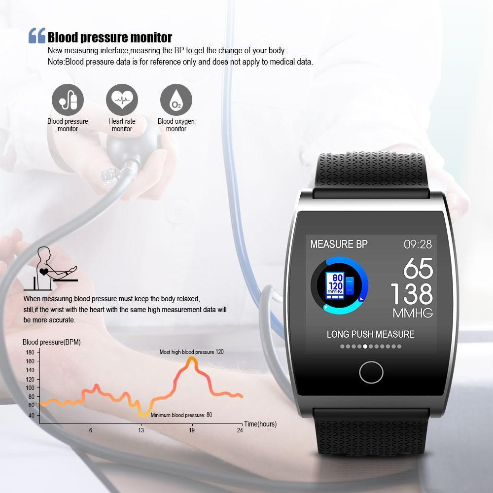 New Smart Wristband Watch Blood Pressure Oxygen Smart Band Watch Dial Heart Rate Monitor Fitness Bracelet - RAPBLUE