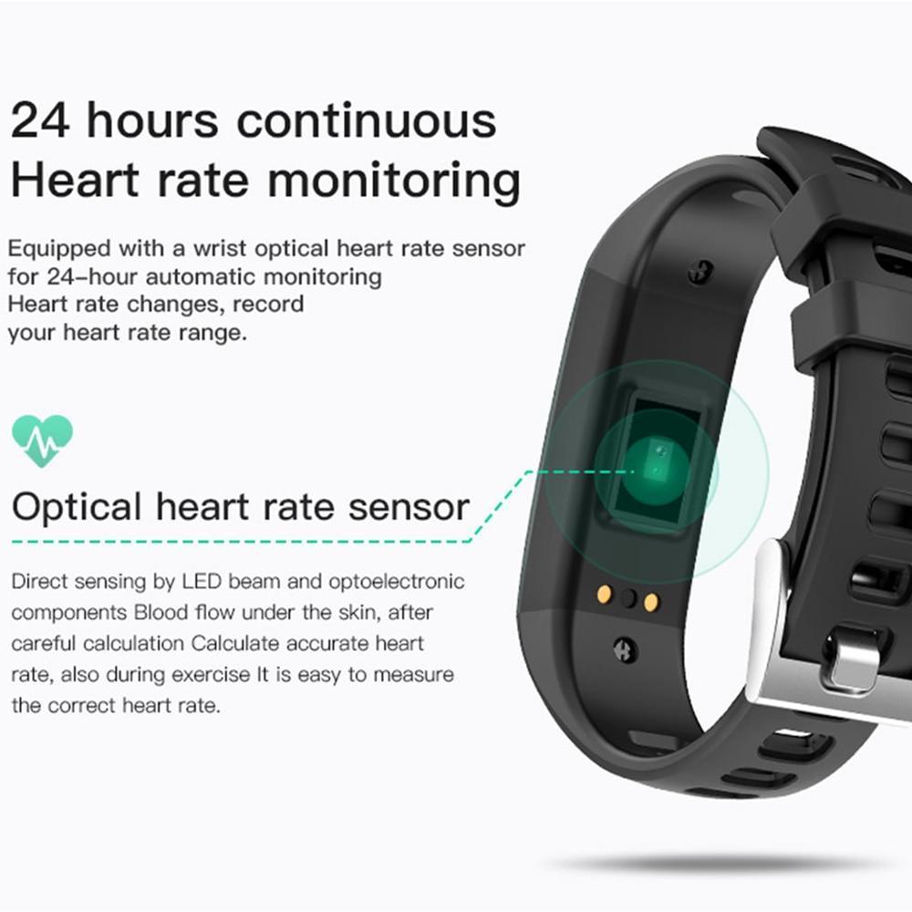 New Fitness Bracelet Blood Pressure Heart Rate Monitor Smart Band Watch Multi-Sport Mode For iPhone Android - RAPBLUE