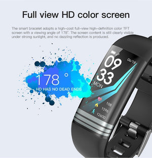 New Fitness Bracelet Blood Pressure Heart Rate Monitor Smart Band Watch Multi-Sport Mode For iPhone Android - RAPBLUE