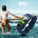 New Smart Wristband Watch IP68 Waterproof Pedometer Sport Bracelet GPS Heart Rate Activity Fitness Tracker For iOS Android - RAPBLUE