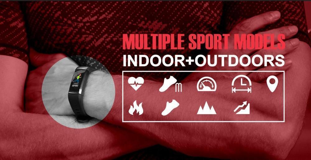 New Smart Wristband Watch IP68 Waterproof Pedometer Sport Bracelet GPS Heart Rate Activity Fitness Tracker For iOS Android - RAPBLUE