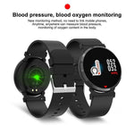 New Smartwatch With Heart Rate Blood Pressure Monitor Pedometer Call Reminder Sports Watch for Men Women - RAPBLUE