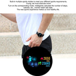 New Smartwatch With Heart Rate Blood Pressure Monitor Pedometer Call Reminder Sports Watch for Men Women - RAPBLUE