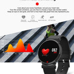 New Smartwatch With Heart Rate Blood Pressure Monitor Pedometer Call Reminder Sports Watch for Men Women - RAPBLUE