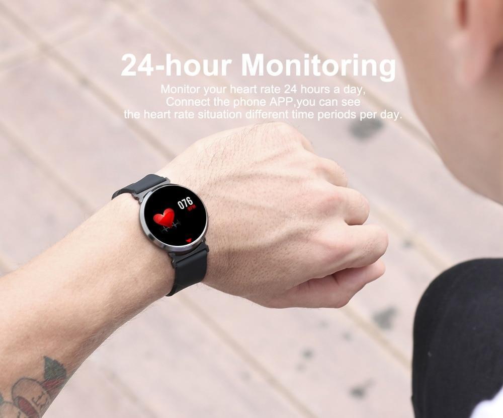 New Smartwatch With Heart Rate Blood Pressure Monitor Pedometer Call Reminder Sports Watch for Men Women - RAPBLUE