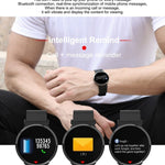 New Smartwatch With Heart Rate Blood Pressure Monitor Pedometer Call Reminder Sports Watch for Men Women - RAPBLUE