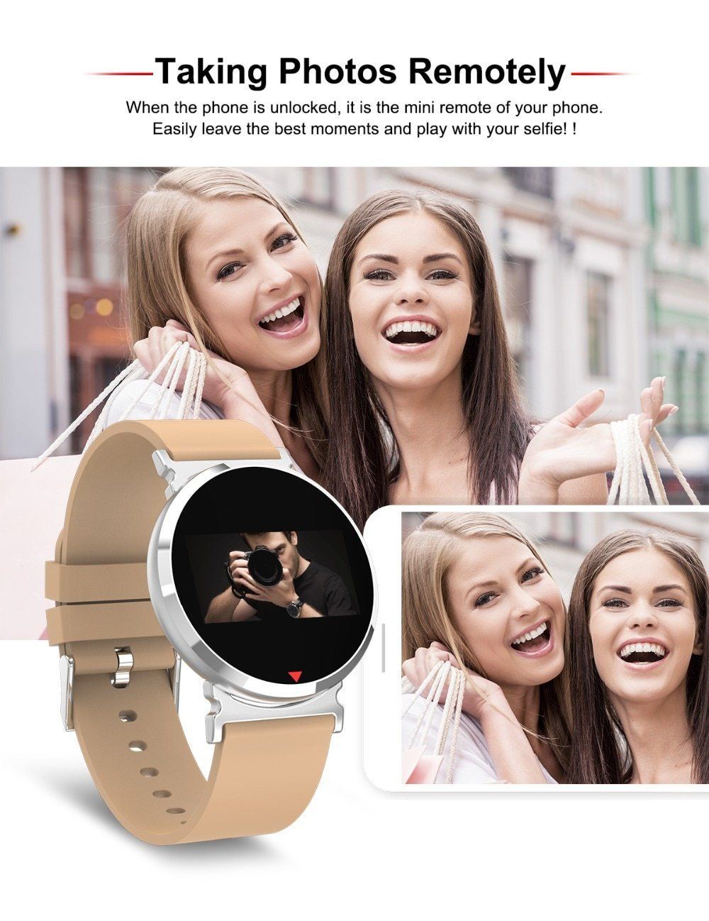 New Smartwatch With Heart Rate Blood Pressure Monitor Pedometer Call Reminder Sports Watch for Men Women - RAPBLUE