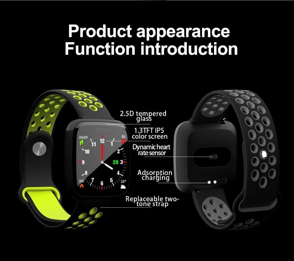 New Smart Watch Sport Waterproof Pedometers Push Message Bluetooth Swimming Smartwatch For iPhone Android - RAPBLUE
