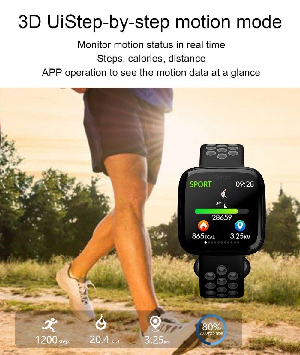 New Smart Watch Sport Waterproof Pedometers Push Message Bluetooth Swimming Smartwatch For iPhone Android - RAPBLUE