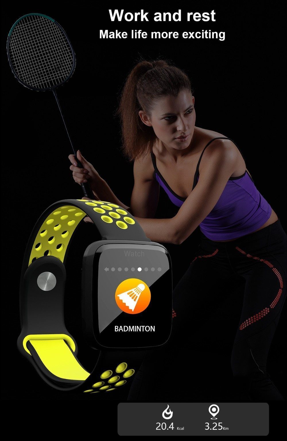 New Smart Watch Sport Waterproof Pedometers Push Message Bluetooth Swimming Smartwatch For iPhone Android - RAPBLUE