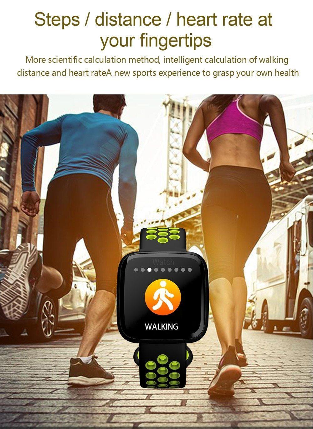 New Smart Watch Sport Waterproof Pedometers Push Message Bluetooth Swimming Smartwatch For iPhone Android - RAPBLUE