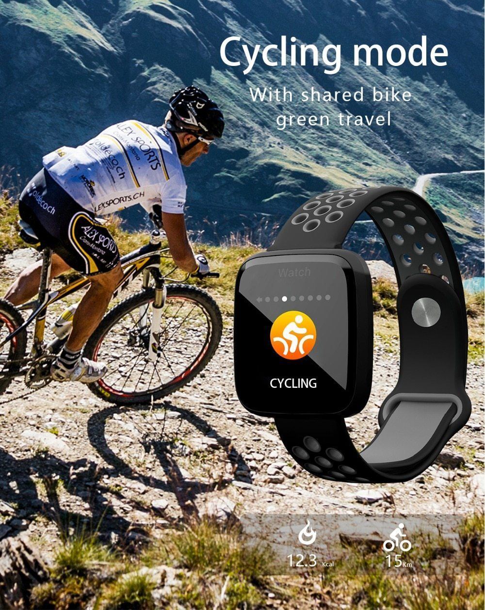 New Smart Watch Sport Waterproof Pedometers Push Message Bluetooth Swimming Smartwatch For iPhone Android - RAPBLUE