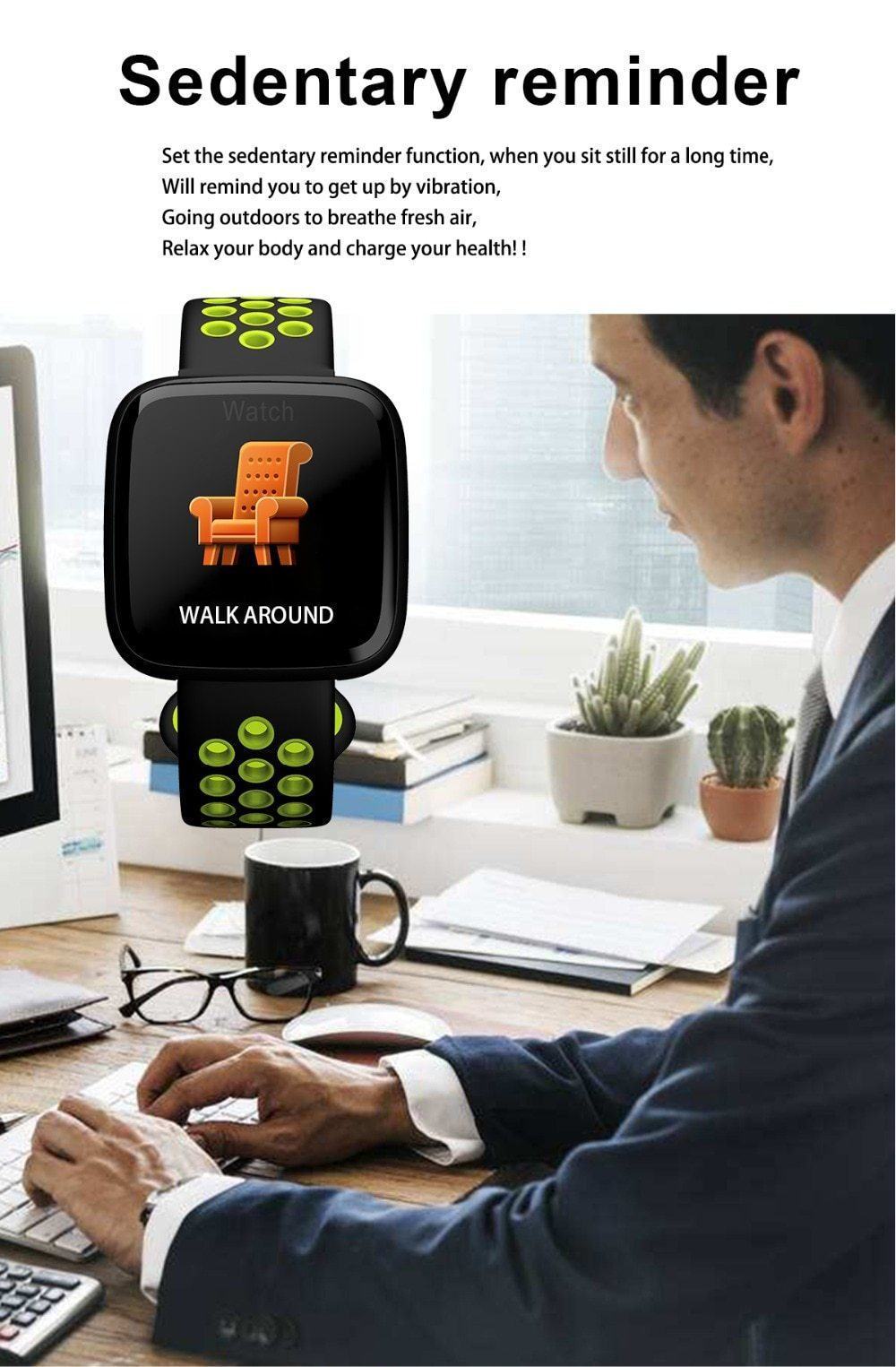 New Smart Watch Sport Waterproof Pedometers Push Message Bluetooth Swimming Smartwatch For iPhone Android - RAPBLUE