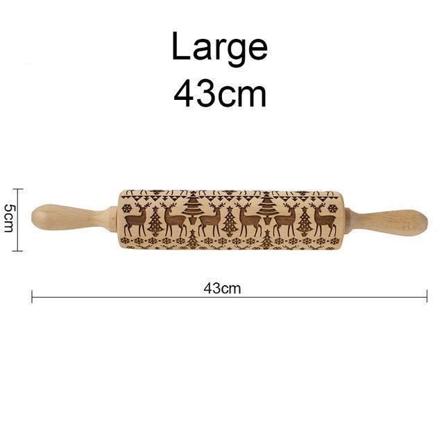 Christmas Embossing Rolling Pin - RAPBLUE