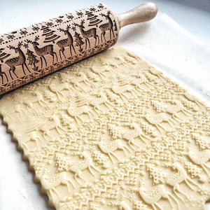 Christmas Embossing Rolling Pin - RAPBLUE