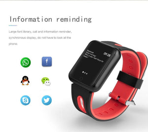 New IP68 Waterproof Smart Watch Fitness Bracelet Activity Tracker Heart Rate Monitor Blood PressureFor iOS Android - RAPBLUE