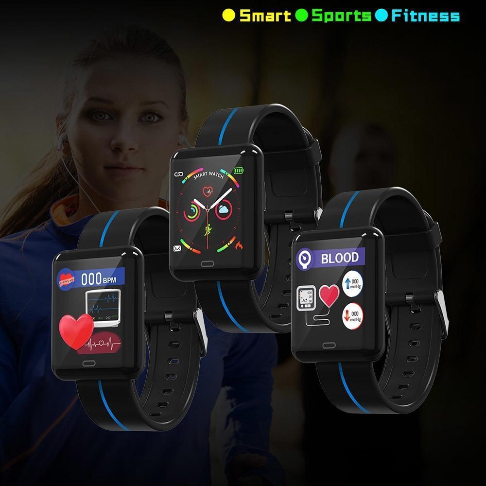 New Smart Sport Watch 1.3 Inch Touch Screen Heart Rate Monitoring Blood Pressure Bracelet For iPhone Android - RAPBLUE